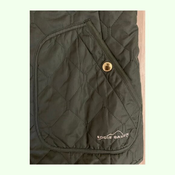 Eddie Bauer Women’s Olive Mod Quilt Jacket - SMALL - NWT - Picture 8 of 13
